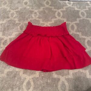 Blue life Red Women's Skirt